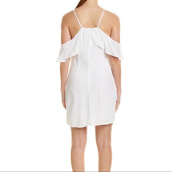 BB Dakota Dress Kaless Cold Shoulder White Sheath - Picture 3 of 9